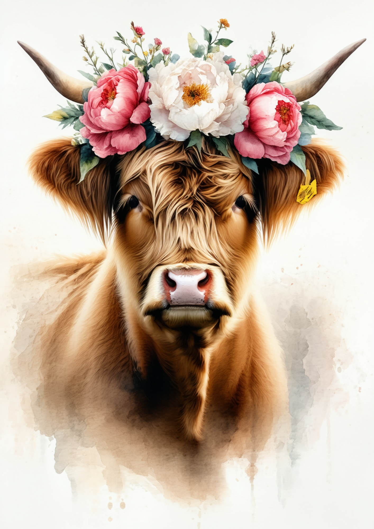 Sticker Sheet / Greeting Card – Highland Cow Full Cat. No. 8610