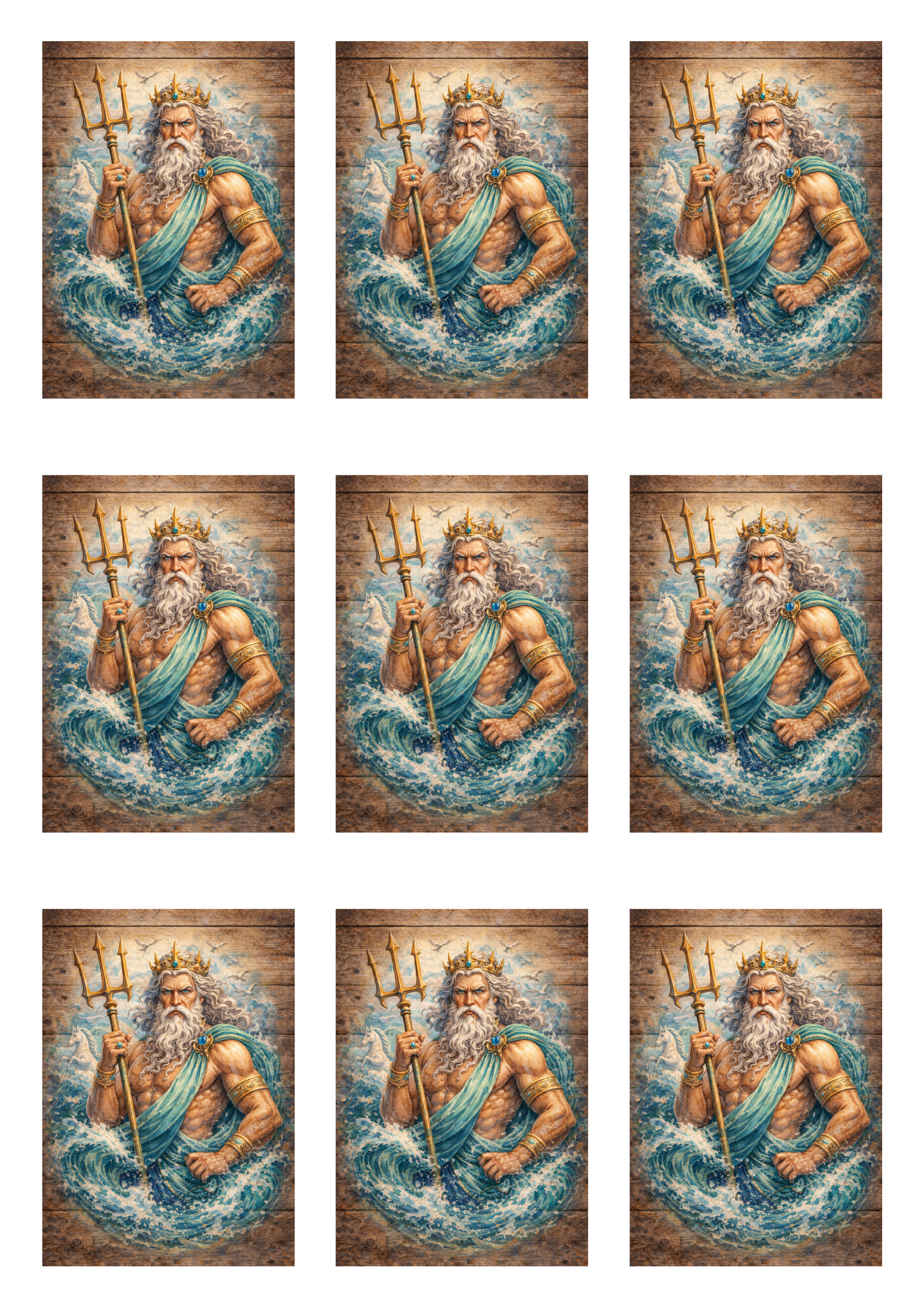 Sticker Sheet / Greeting Card – Neptun Collage Cat. No. 8637