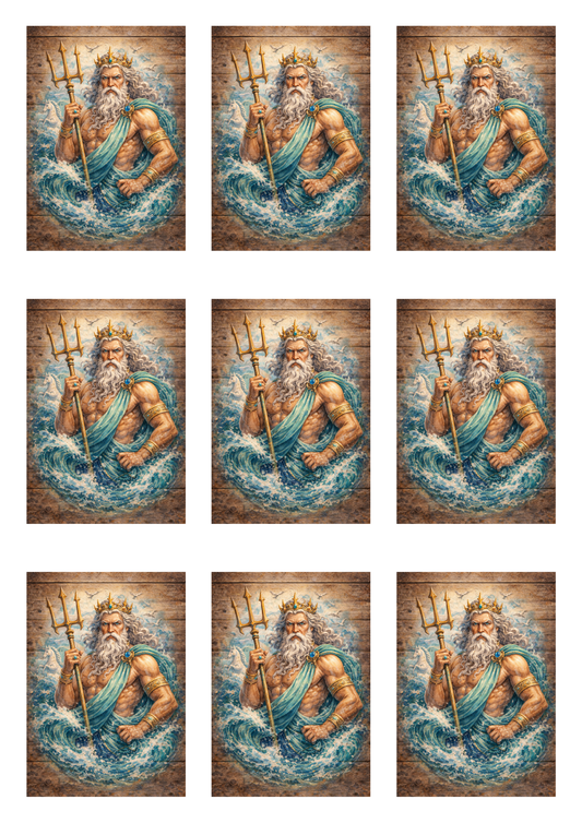 Sticker Sheet / Greeting Card – Neptun Collage Cat. No. 8637