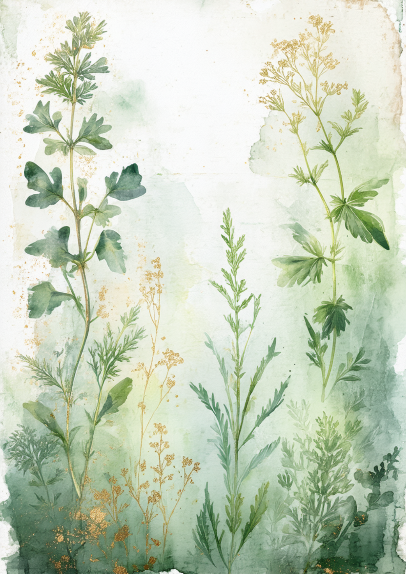 Sticker Sheet / Greeting Card – Herbs Journaling Page Full Cat. No. 8641