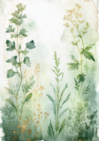 Sticker Sheet / Greeting Card – Herbs Journaling Page Full Cat. No. 8641