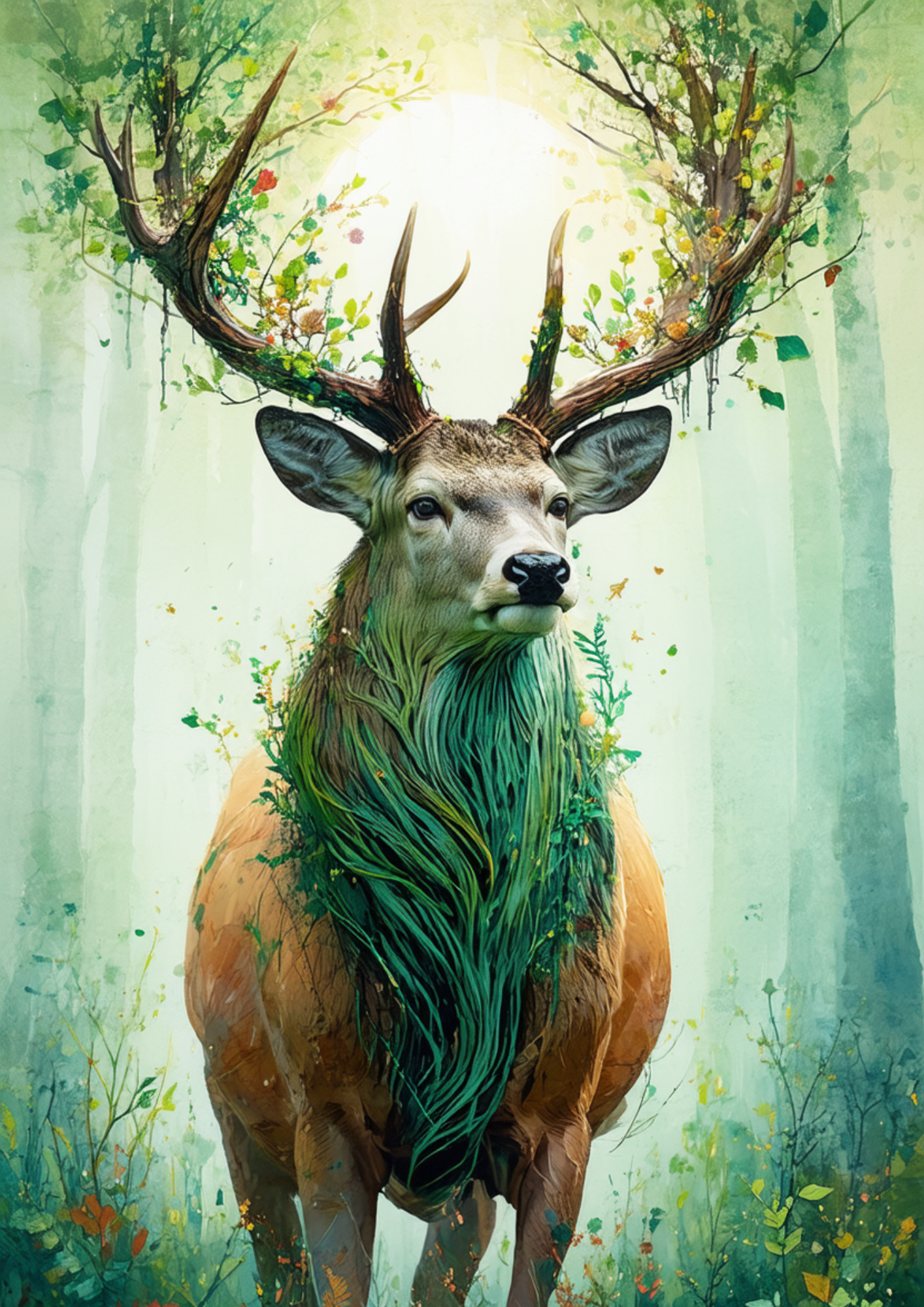 Sticker Sheet / Greeting Card – Majestic Fairytale Deer Full Cat. No. 8652
