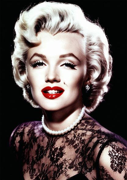 Sticker Sheet / Greeting Card – Marylin Portrait in Retro Full Cat. No. 8656