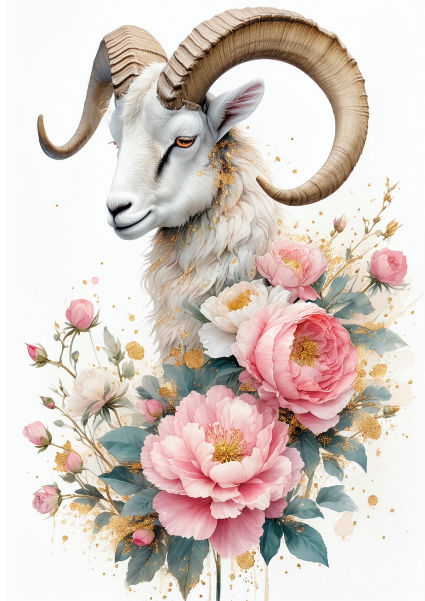 Sticker Sheet / Greeting Card – Zodiac Sign Aries Cat. No. 8680