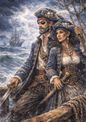 Sticker Sheet / Greeting Card – Lonely Pirate's Journey Full Cat. No. 8689