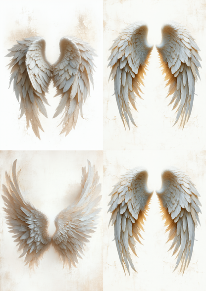 Sticker Sheet / Greeting Card – Angel Wings Collage Cat. No. 8706