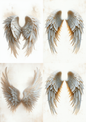 Sticker Sheet / Greeting Card – Angel Wings Collage Cat. No. 8706