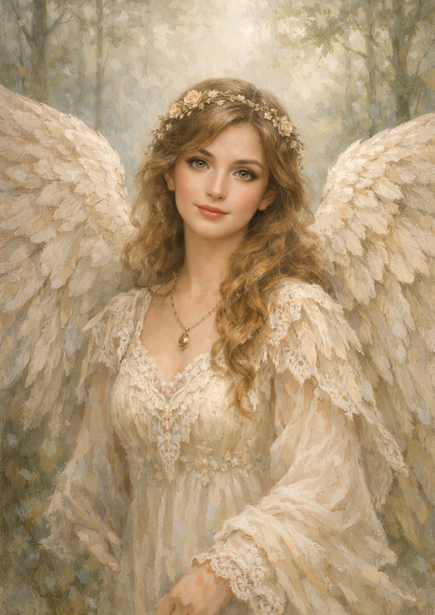 Sticker Sheet / Greeting Card – Vintage Angel Cat. No. 8708