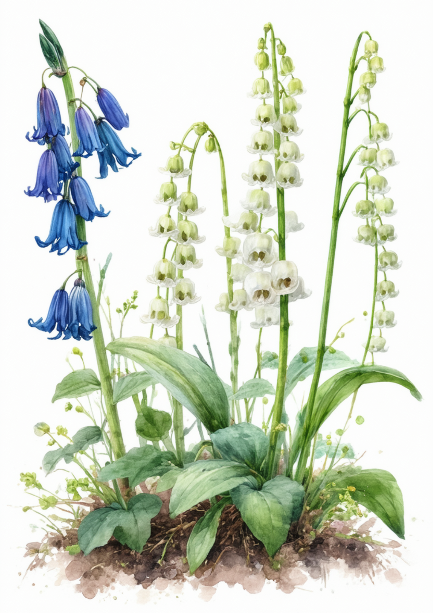 Sticker Sheet / Greeting Card – Forest Bluebell Flowers Full Cat. No. 8720