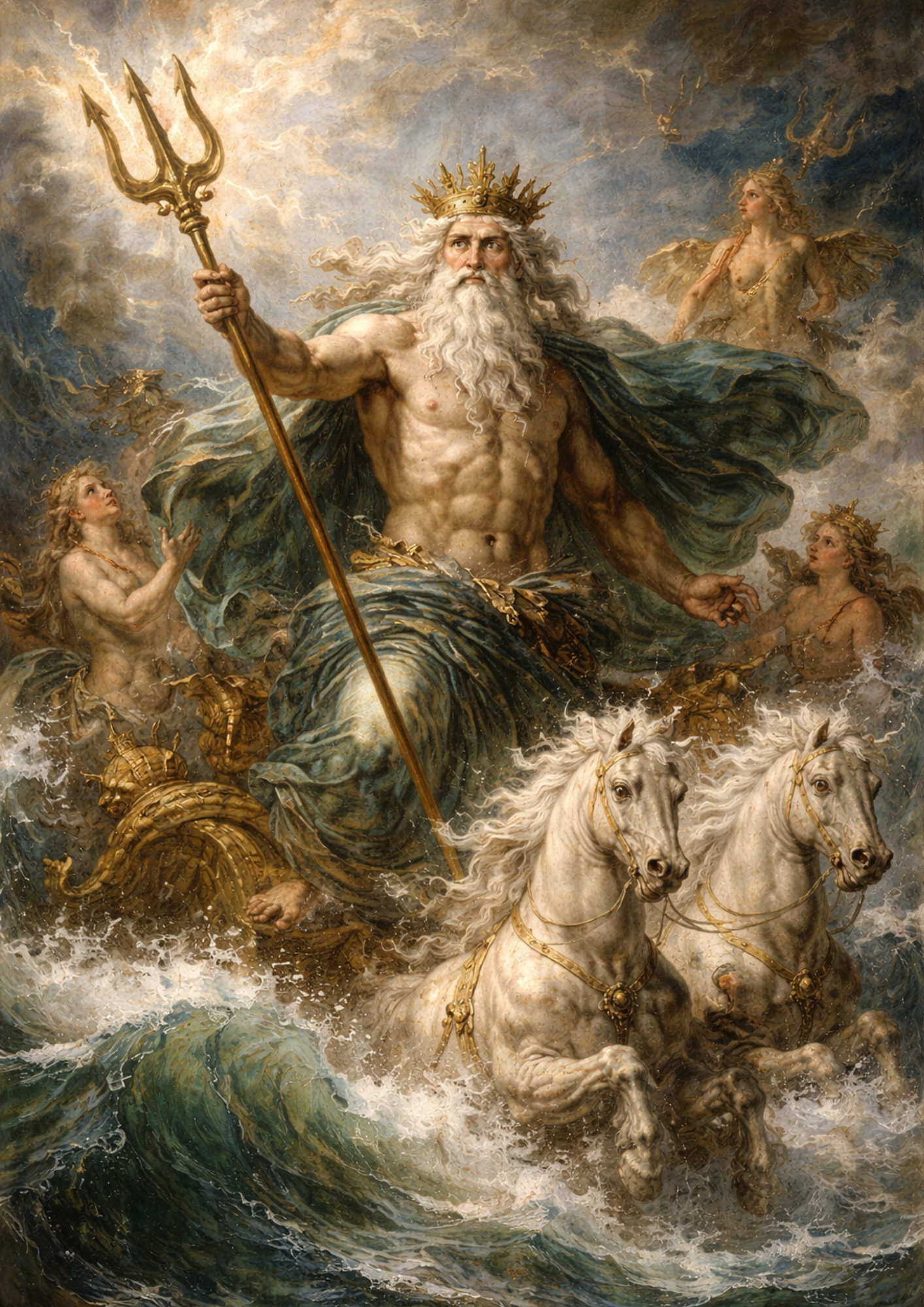 Sticker Sheet / Greeting Card – Vintage Poseidon Full Cat. No. 8760