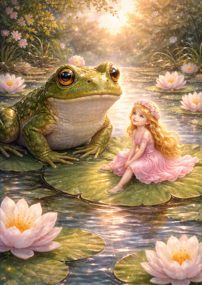 Sticker Sheet / Greeting Card – Thumbelina & Frog Full Cat. No. 8766