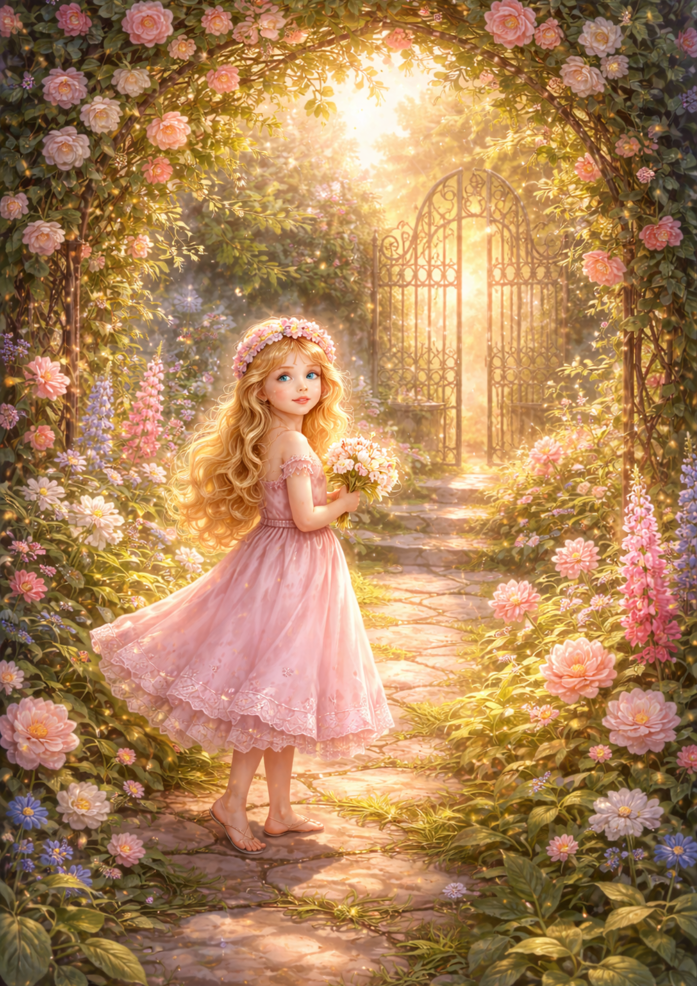 Sticker Sheet / Greeting Card – Gate to Secret Garden Full Cat. No. 8767