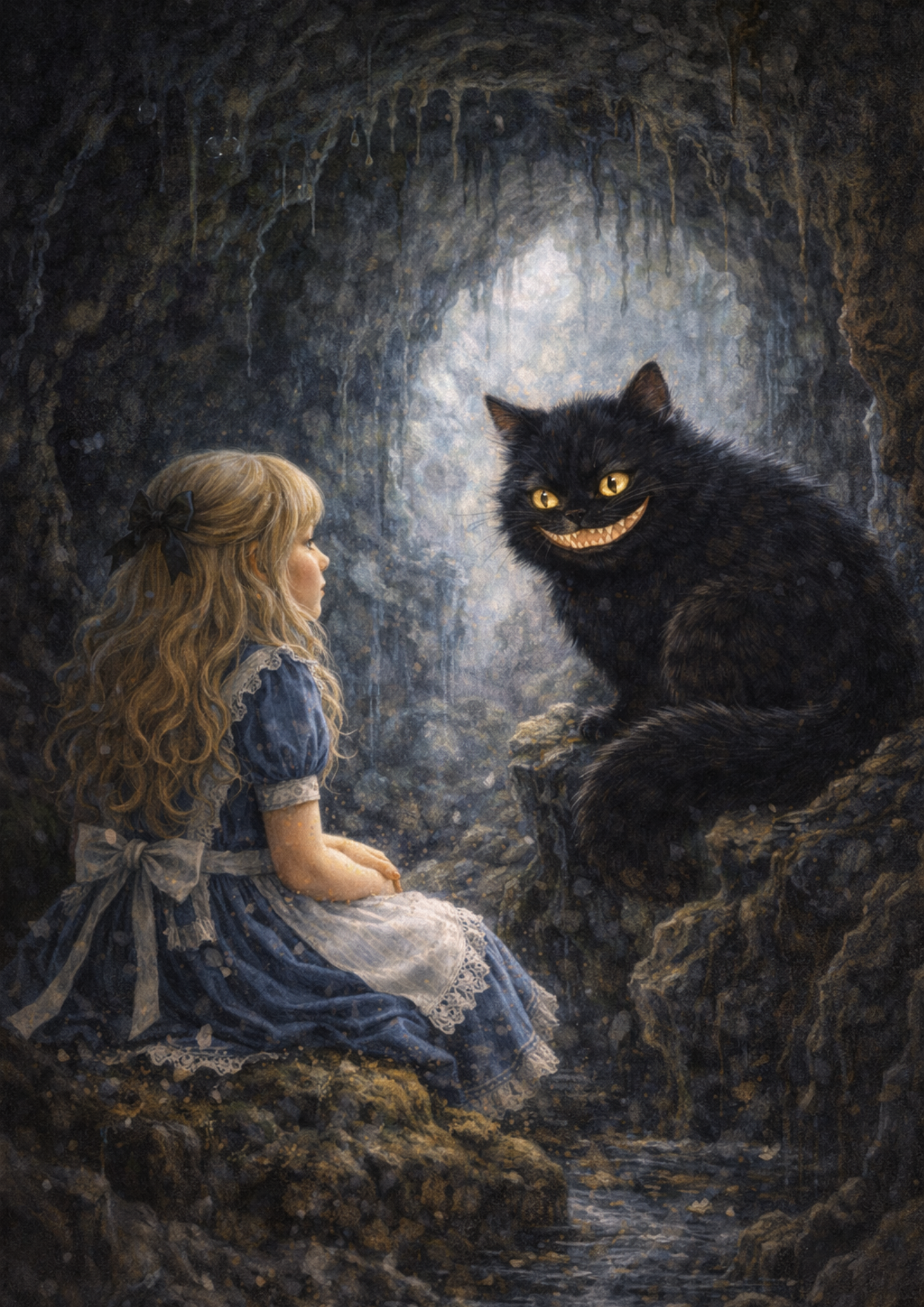 Sticker Sheet / Greeting Card – Alice & Cheshire Cat Full Cat. No. 8794