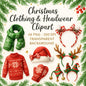 Watercolor Clothing & Headwear Clipart Bundle: 48 PNG Illustrations (Digital Download)