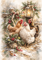 Sticker Sheet / Greeting Card – Chicken Barn Full Cat. No. 8813