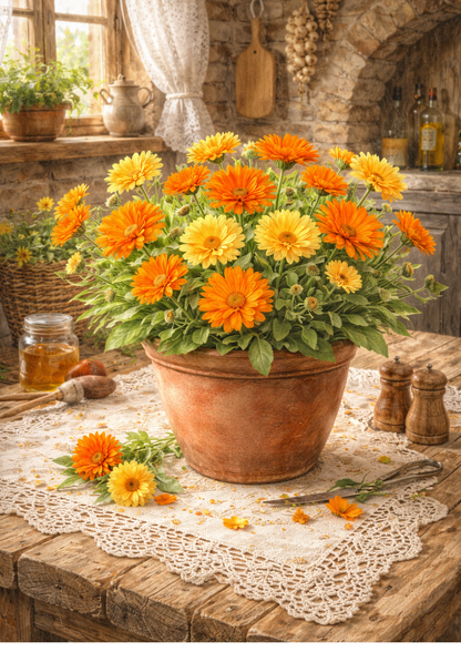Sticker Sheet / Greeting Card – Flowers in the Pot Full Cat. No. 8848
