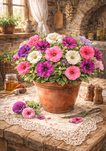 Sticker Sheet / Greeting Card – Flowers on the Table Full Cat. No. 8849