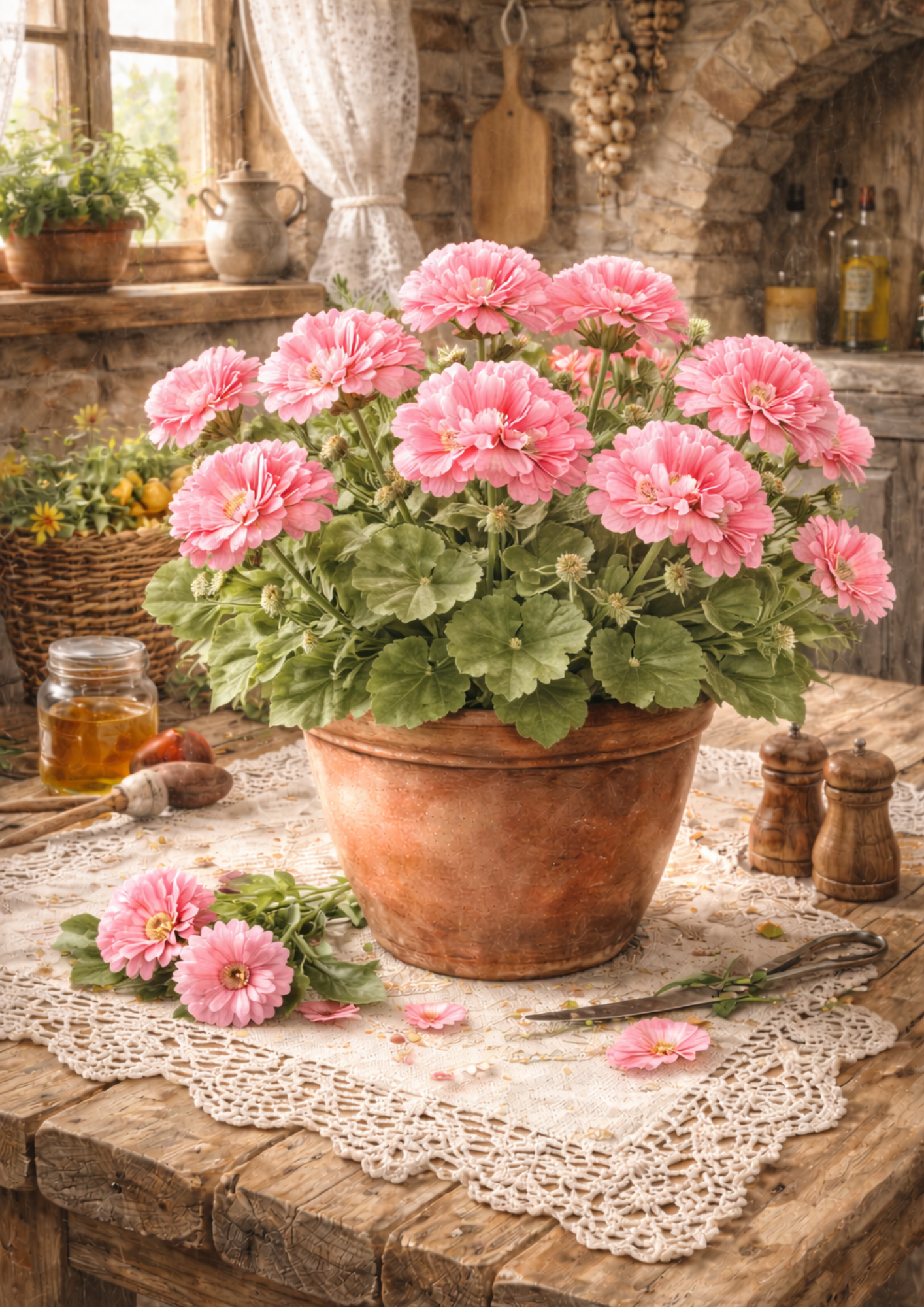 Sticker Sheet / Greeting Card – Flowers in the Pot Full Cat. No. 8850