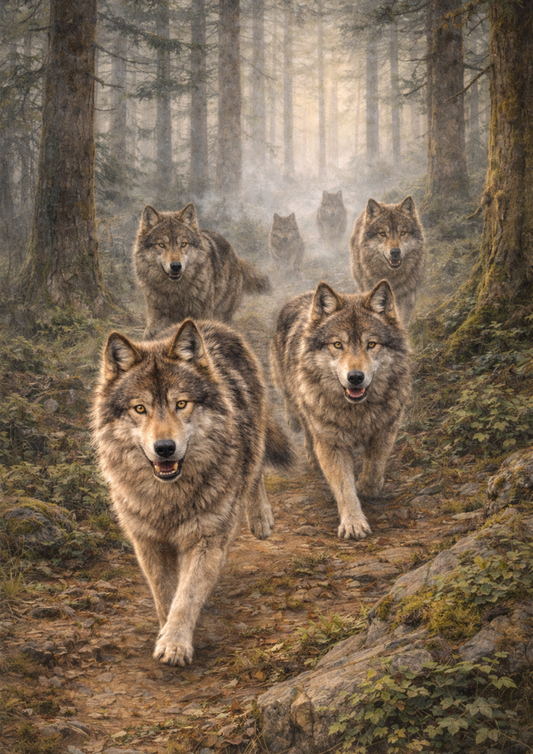 Sticker Sheet / Greeting Card – Wild Wolves Full Cat. No. 8855