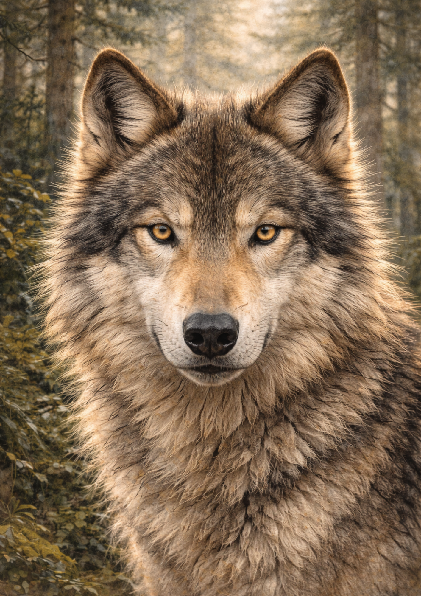 Sticker Sheet / Greeting Card – Wolf Portrait Full Cat. No. 8857