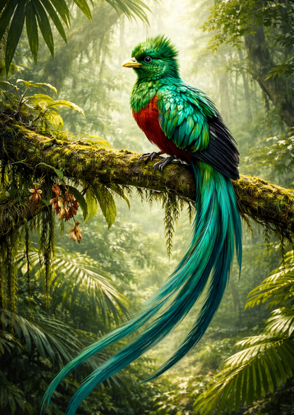 Sticker Sheet / Greeting Card – Paradise Bird on the Branch Full Cat. No. 8866