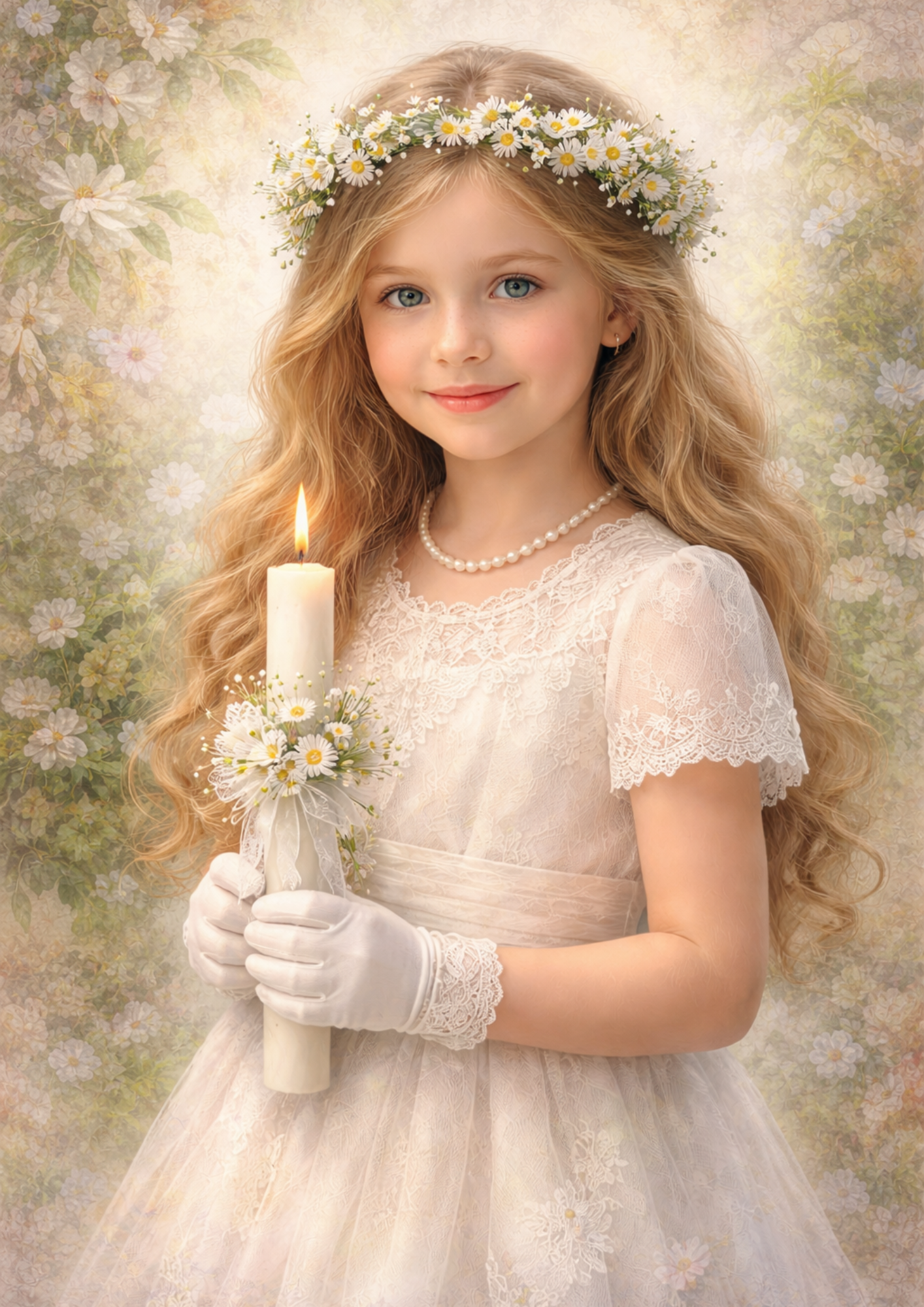 Sticker Sheet / Greeting Card – First Communion Day Girl Full Cat. No. 8874