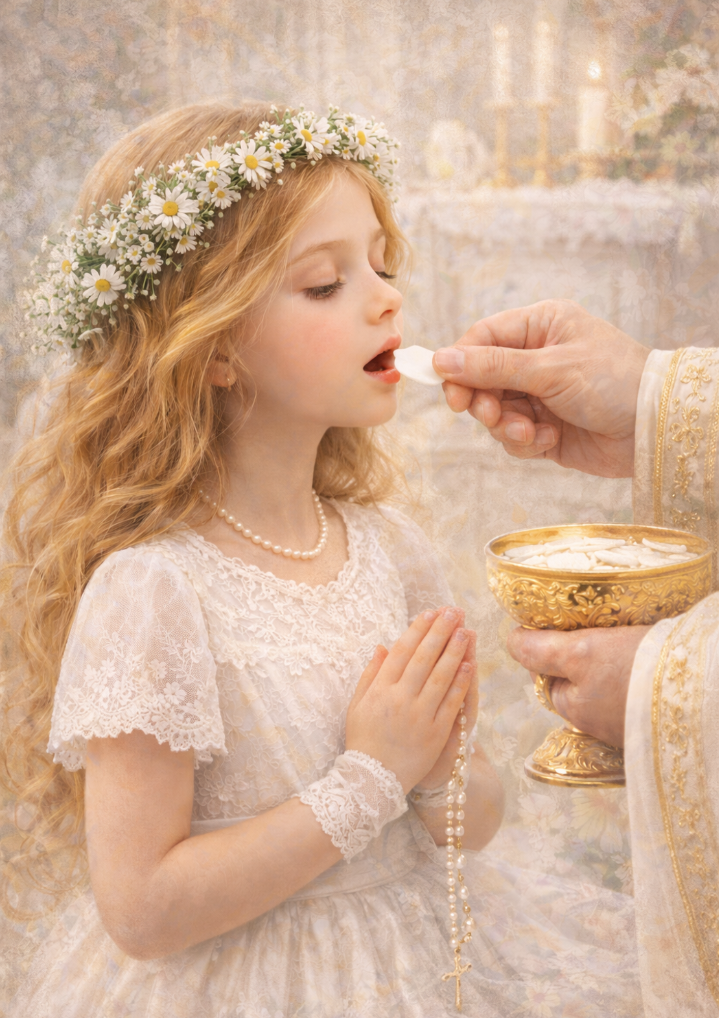 Sticker Sheet / Greeting Card – First Communion Day Girl Full Cat. No. 8877