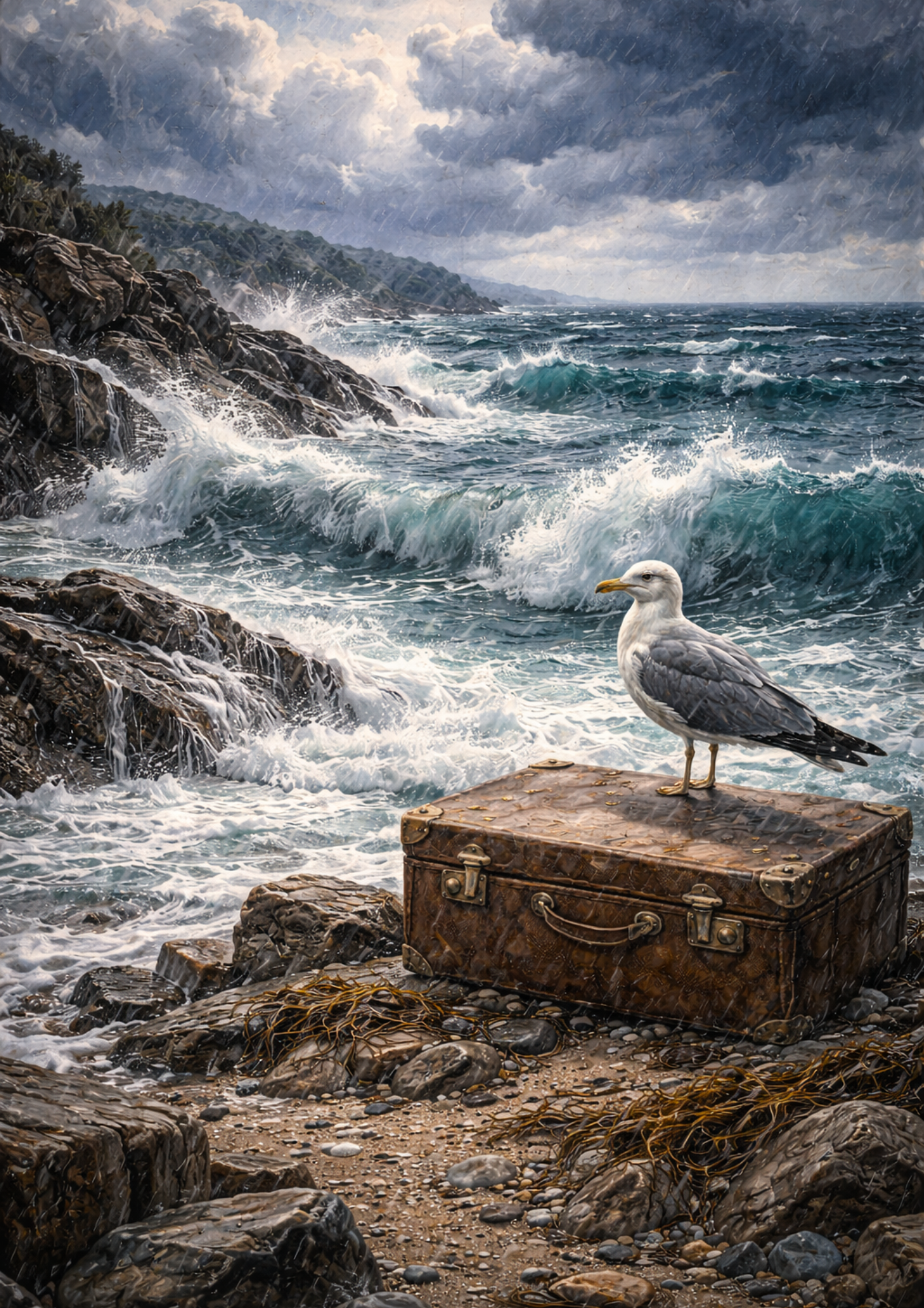 Sticker Sheet / Greeting Card – Seagull and Sea Full Cat. No. 8900