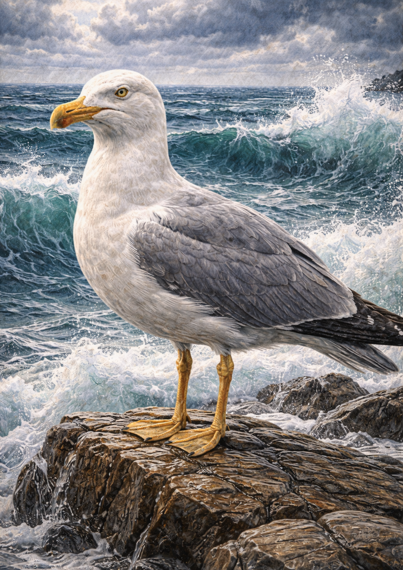 Sticker Sheet / Greeting Card – Seagull Portrait Full Cat. No. 8905