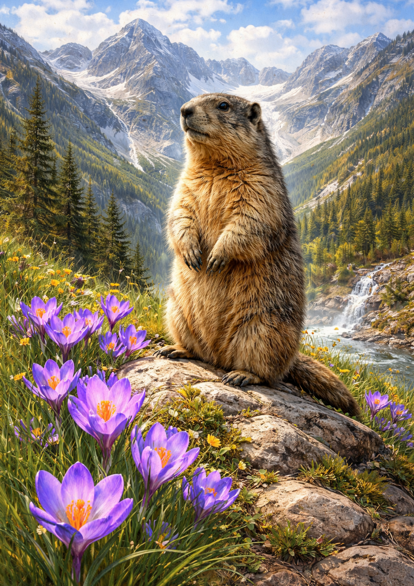 Sticker Sheet / Greeting Card – Marmot Illustration Full Cat. No. 8927