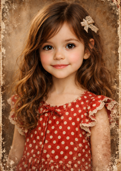 Sticker Sheet / Greeting Card – Girl Portrait Full Cat. No. 8931