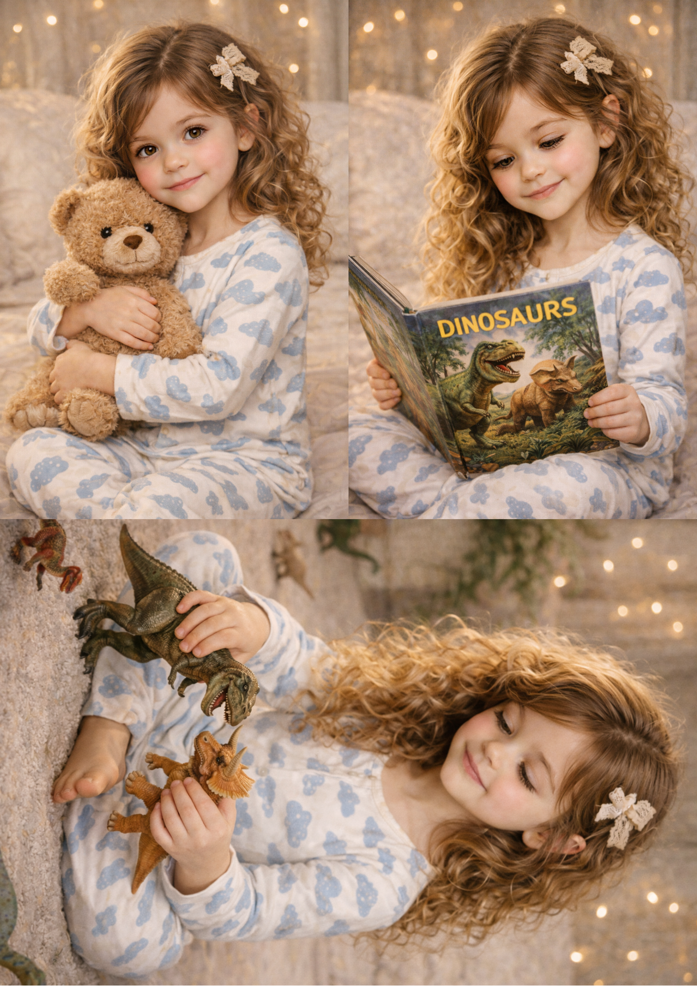 Sticker Sheet / Greeting Card – Girl in Pyjama Collage Cat. No. 8939