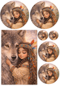 Sticker Sheet / Greeting Card – Indian Girl Collage Cat. No. 8969