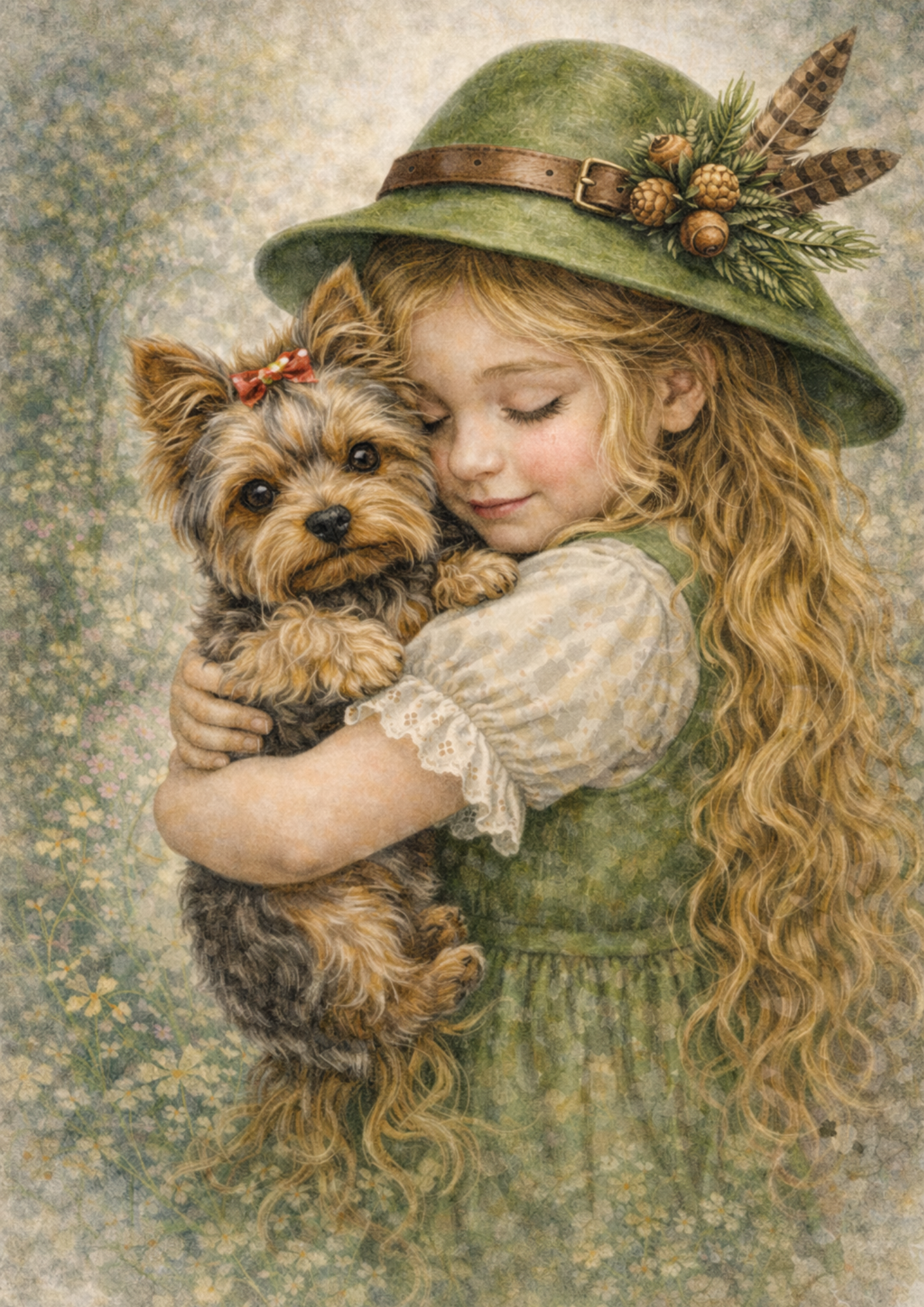 Sticker Sheet / Greeting Card – Girl's Hug Full Cat. No. 8973