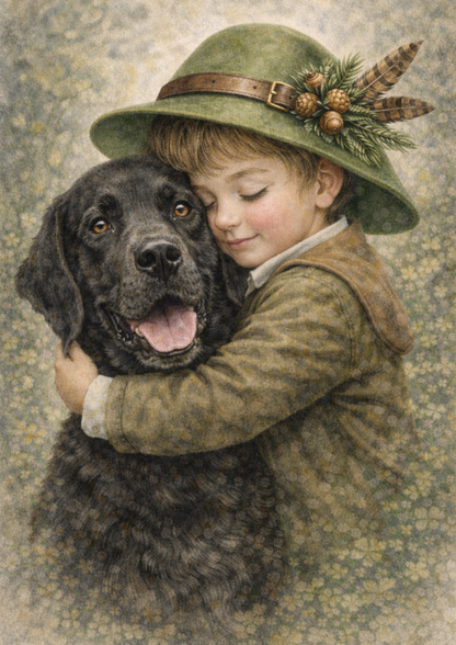 Sticker Sheet / Greeting Card – Labrador's Friend Full Cat. No. 8974