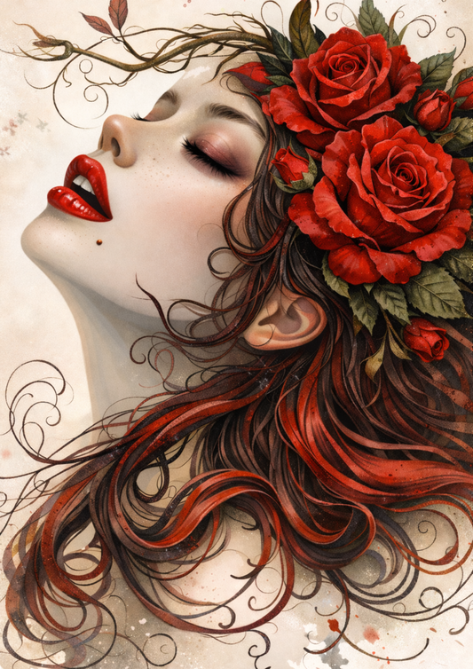 Sticker Sheet / Greeting Card – Beautiful Woman Full Cat. No. 8977