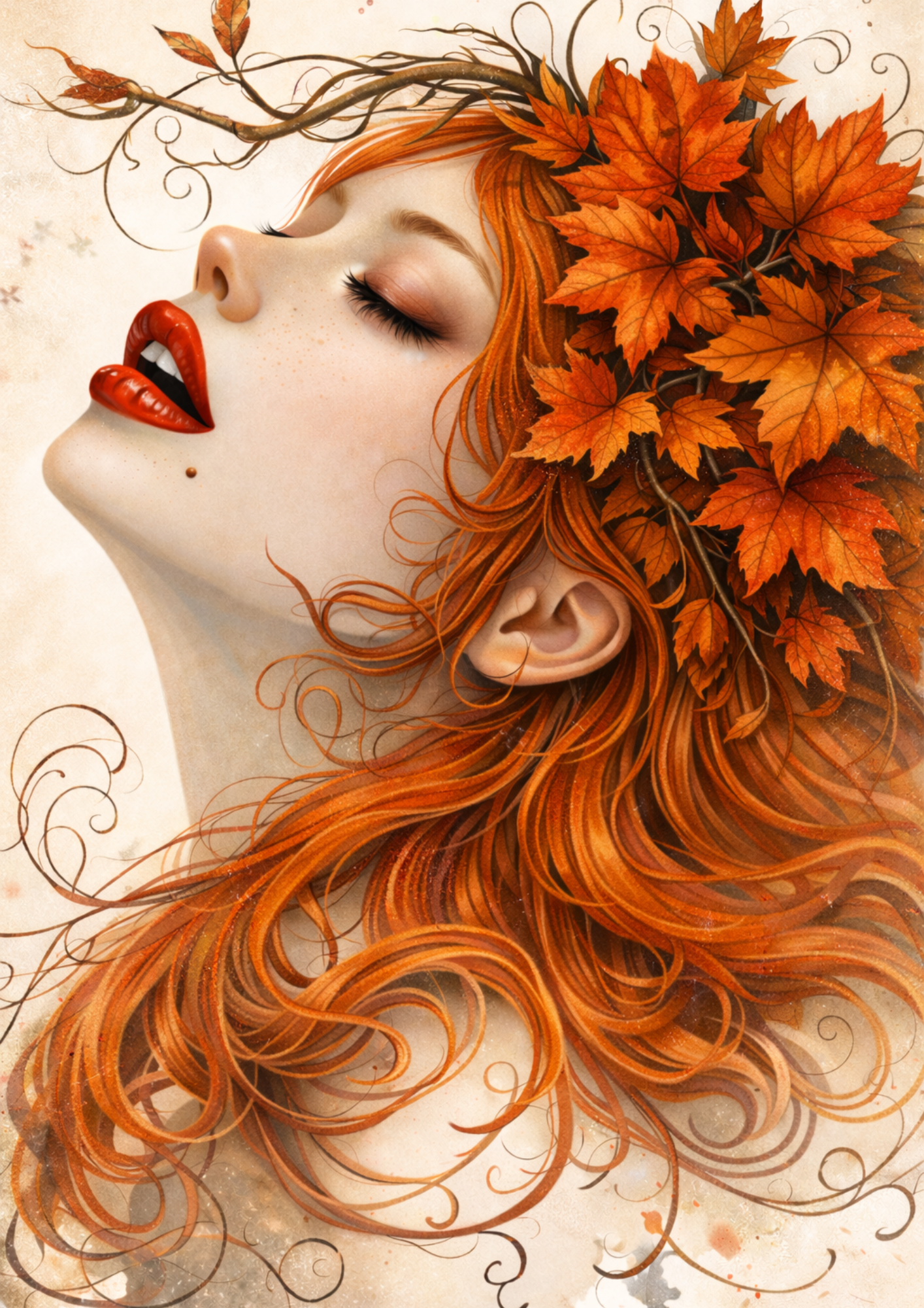 Sticker Sheet / Greeting Card – Beautiful Woman Full Cat. No. 8979