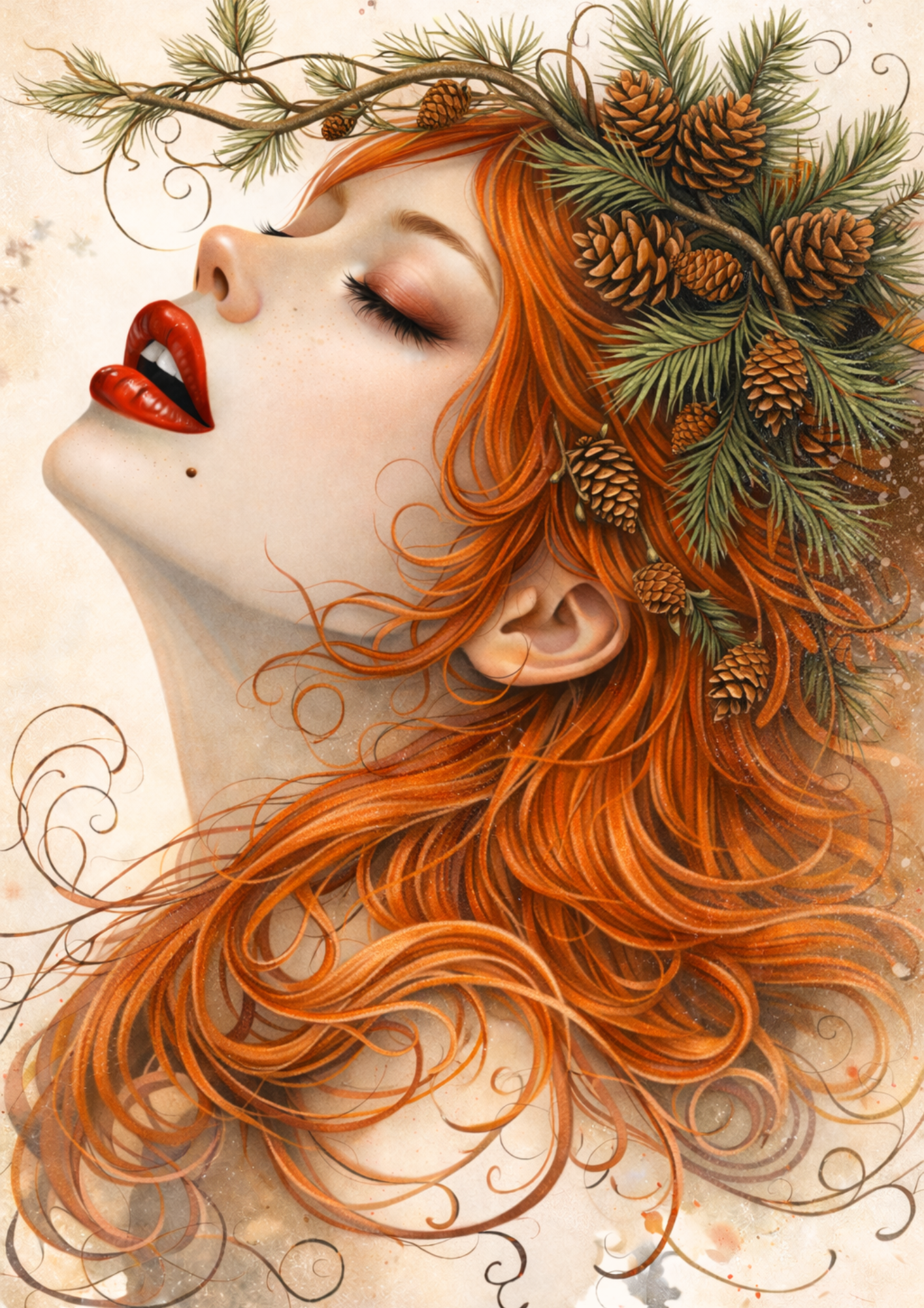 Sticker Sheet / Greeting Card – Beautiful Woman Full Cat. No. 8980