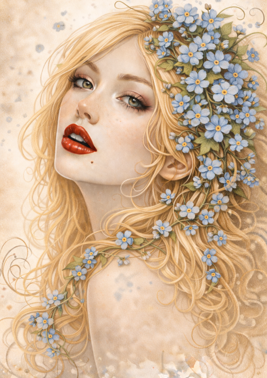 Sticker Sheet / Greeting Card – Beautiful Woman Full Cat. No. 8986