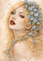 Sticker Sheet / Greeting Card – Beautiful Woman Full Cat. No. 8986