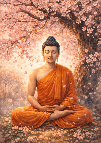 Sticker Sheet / Greeting Card – Buddha Meditation Full Cat. No. 8990