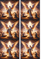 Sticker Sheet / Greeting Card – Angel in the Manger of Bethlehem Collage Cat. No. 9006
