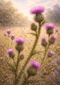 Sticker Sheet / Greeting Card – Purple Wild Thistle Full Cat. No. 9020