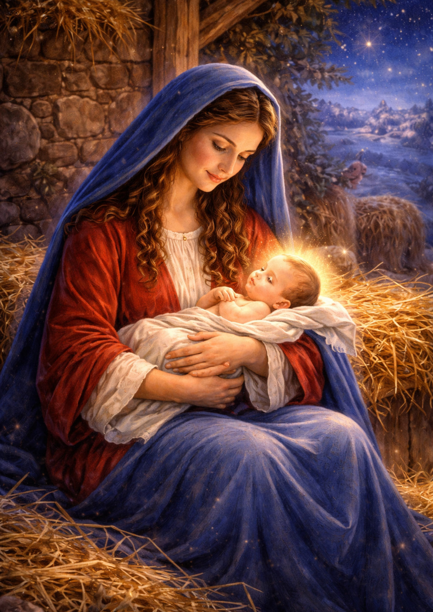 Sticker Sheet / Greeting Card – Jesus & His Mother Full Cat. No. 9064