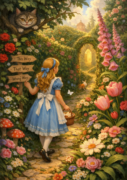 Sticker Sheet / Greeting Card – Alice in Magical Garden Full Cat. No. 9069