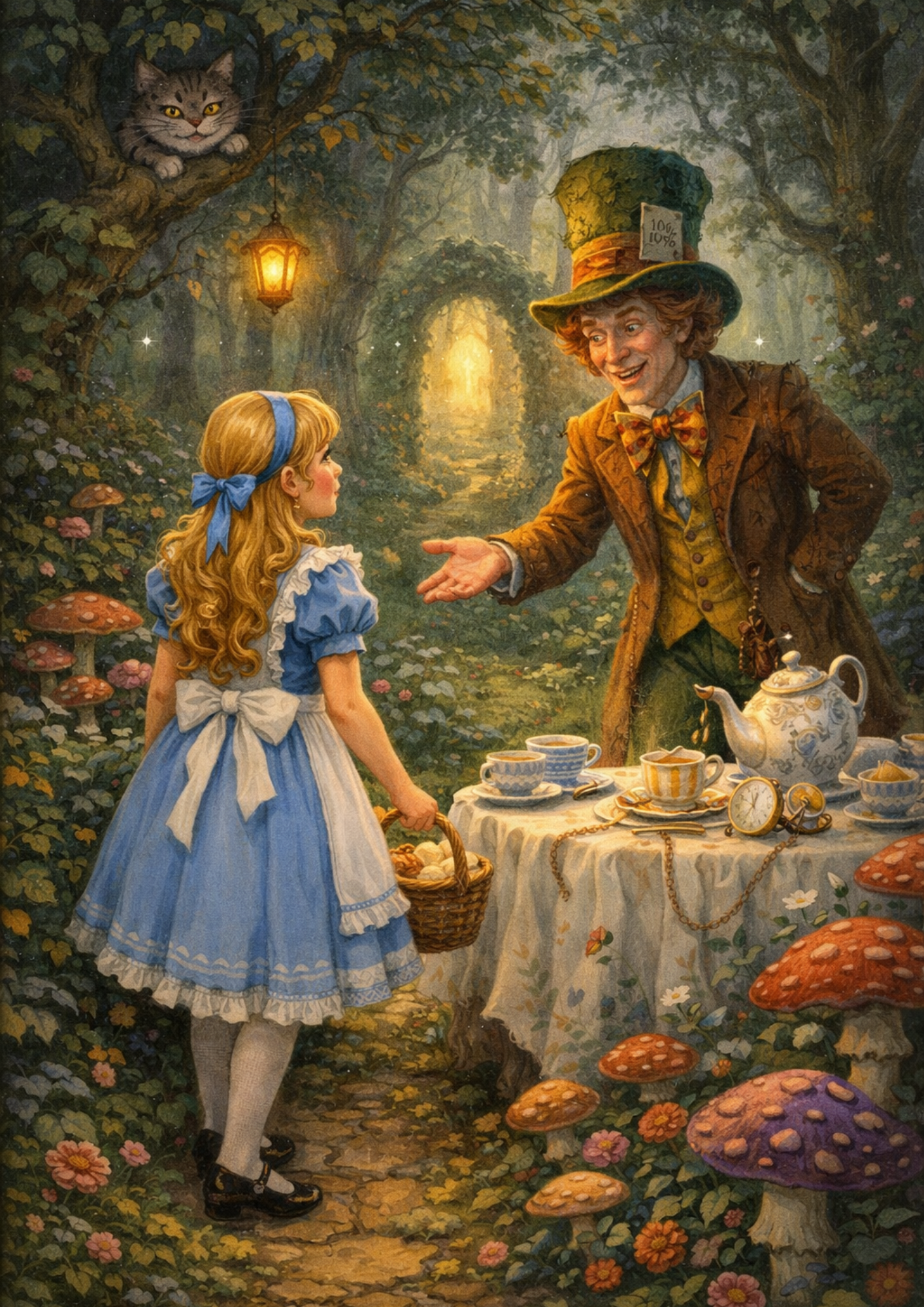 Sticker Sheet / Greeting Card – Alice and Hatter Full Cat. No. 9071