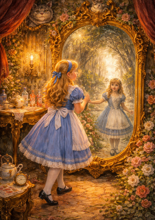 Sticker Sheet / Greeting Card – Alice in the Mirror Full Cat. No. 9075