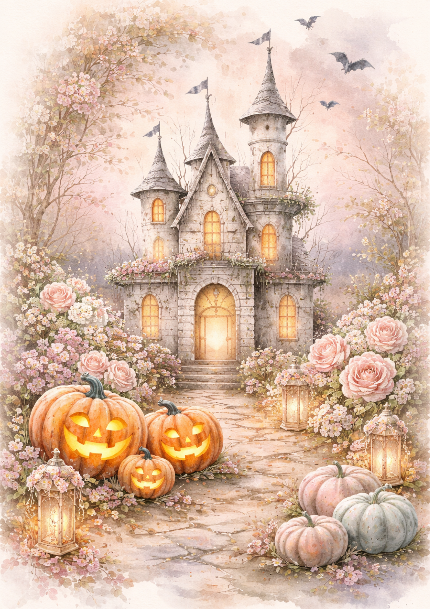 Sticker Sheet / Greeting Card – Halloween Castle Full Cat. No. 9101