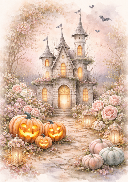 Sticker Sheet / Greeting Card – Halloween Castle Full Cat. No. 9101