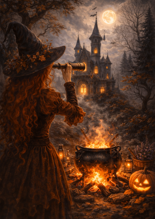 Sticker Sheet / Greeting Card – Halloween Castle Full Cat. No. 9110